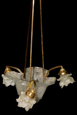 Lot 937 - Art Deco style frosted glass light fitting.