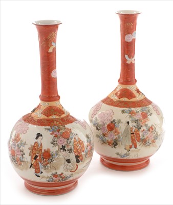 Lot 499 - Pair of Kutani vases