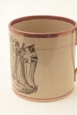 Lot 584 - Sunderland pottery Lord Nelson mug