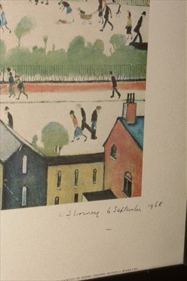 Lot 653 - After Laurence Stephen Lowry, RBA, RA - print.