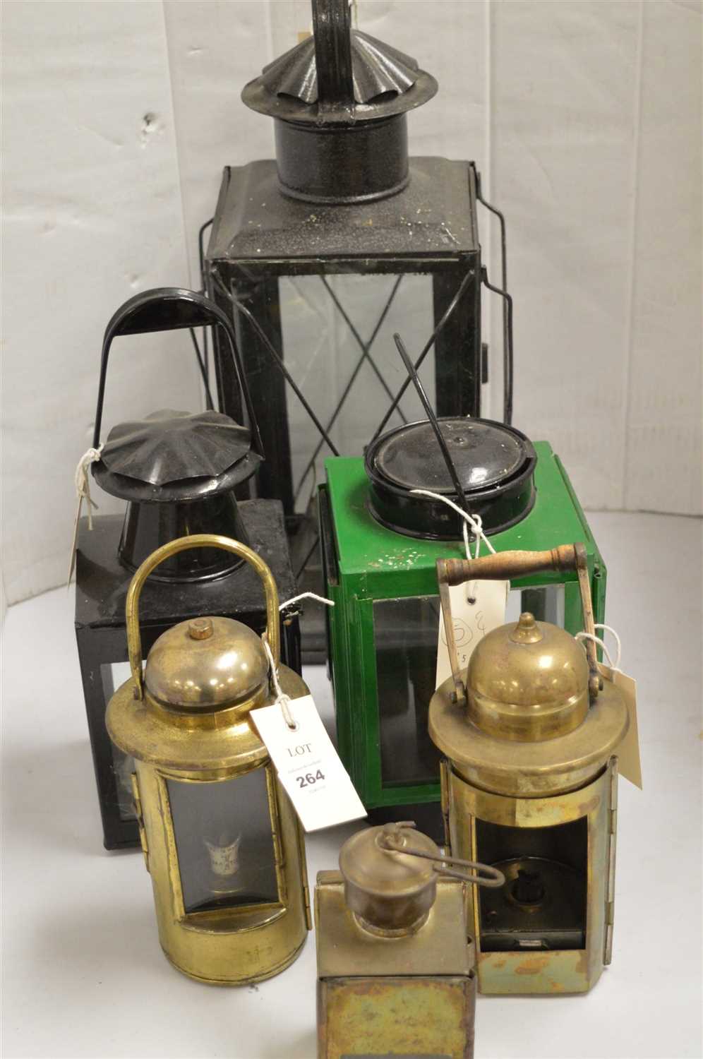 Lot 264 - Railway lamps and hand lanterns
