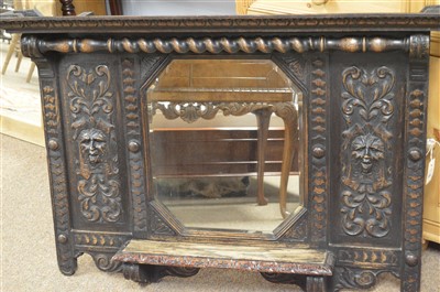 Lot 484 - Hall mirror 'Greenman' carving