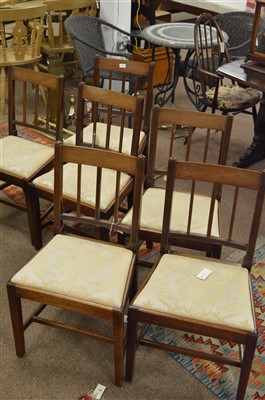 Lot 447 - Six Georgian dining chairs.