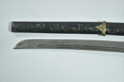 Lot 1211 - Japanese katana type sword, the 69cms blade...