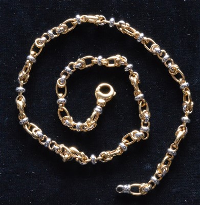 Lot 170 - 18ct yellow and white gold necklace