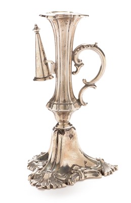 Lot 293 - Silver chamber candlestick