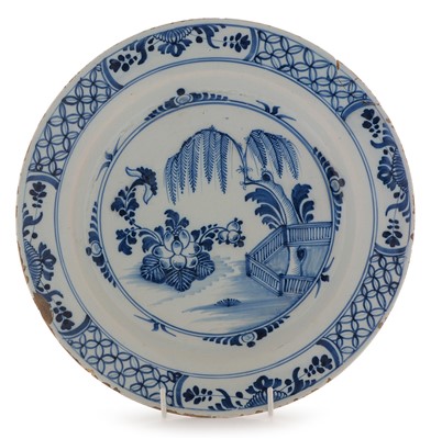 Lot 512 - 18th Century Blue and White Delftware charger