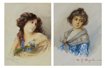 Lot 685 - Aurelia della Corte Szvatek and D* G* Angiolini - watercolours.