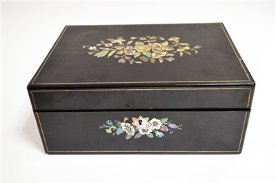 Lot 1083 - Victorian sewing box.