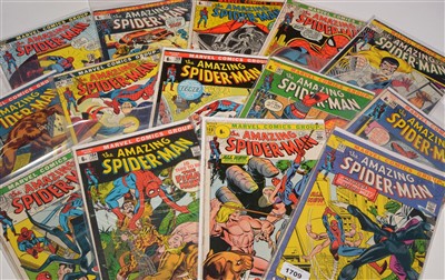 Lot 1709 - Amazing Spider-Man No's. 102, 103, 104, 105, 106, 107, 108, 109, 110, 111, 112, 113, 114 and 115