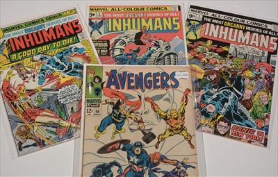 Lot 49 - The Avengers No. 58; together with The Inhumans No's. 2, 3 and 4.