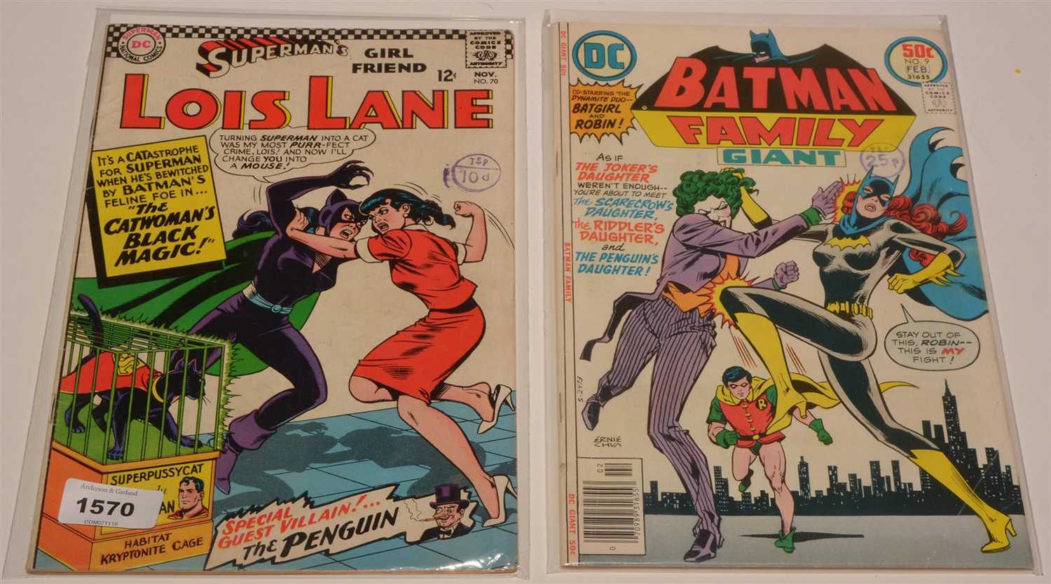 Lot 1570 - Lois Lane No. 70; and Batman Family Giant No. 9