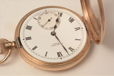 Lot 36 - 9ct gold pocket watch by Benson