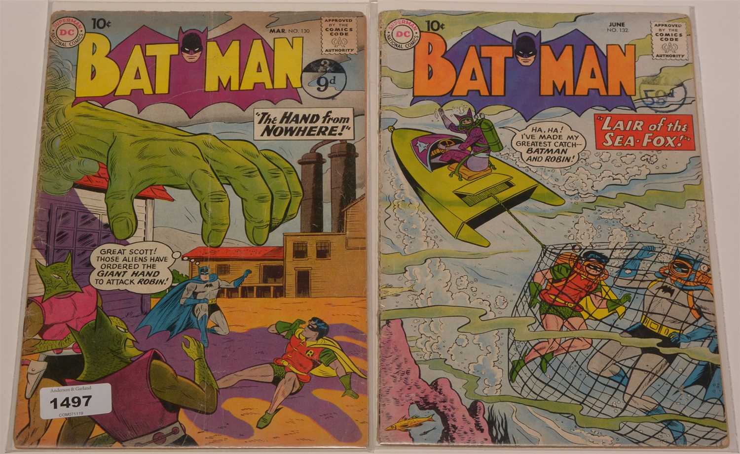 Lot 1497 - Batman No's. 130 and 132