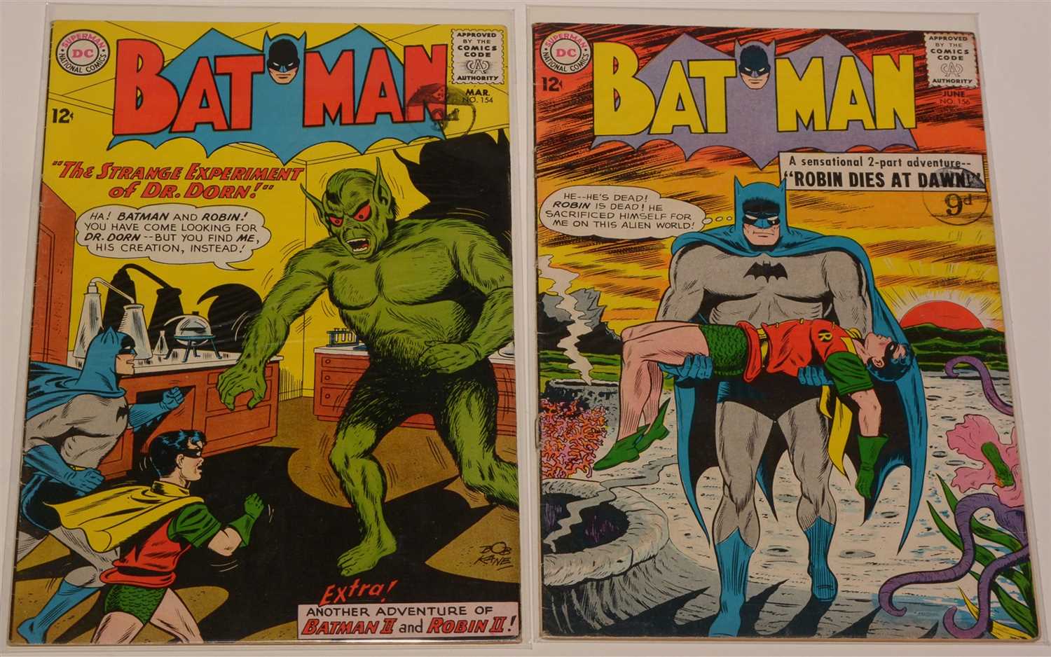 Lot 1503 - Batman No's. 154 and 156.