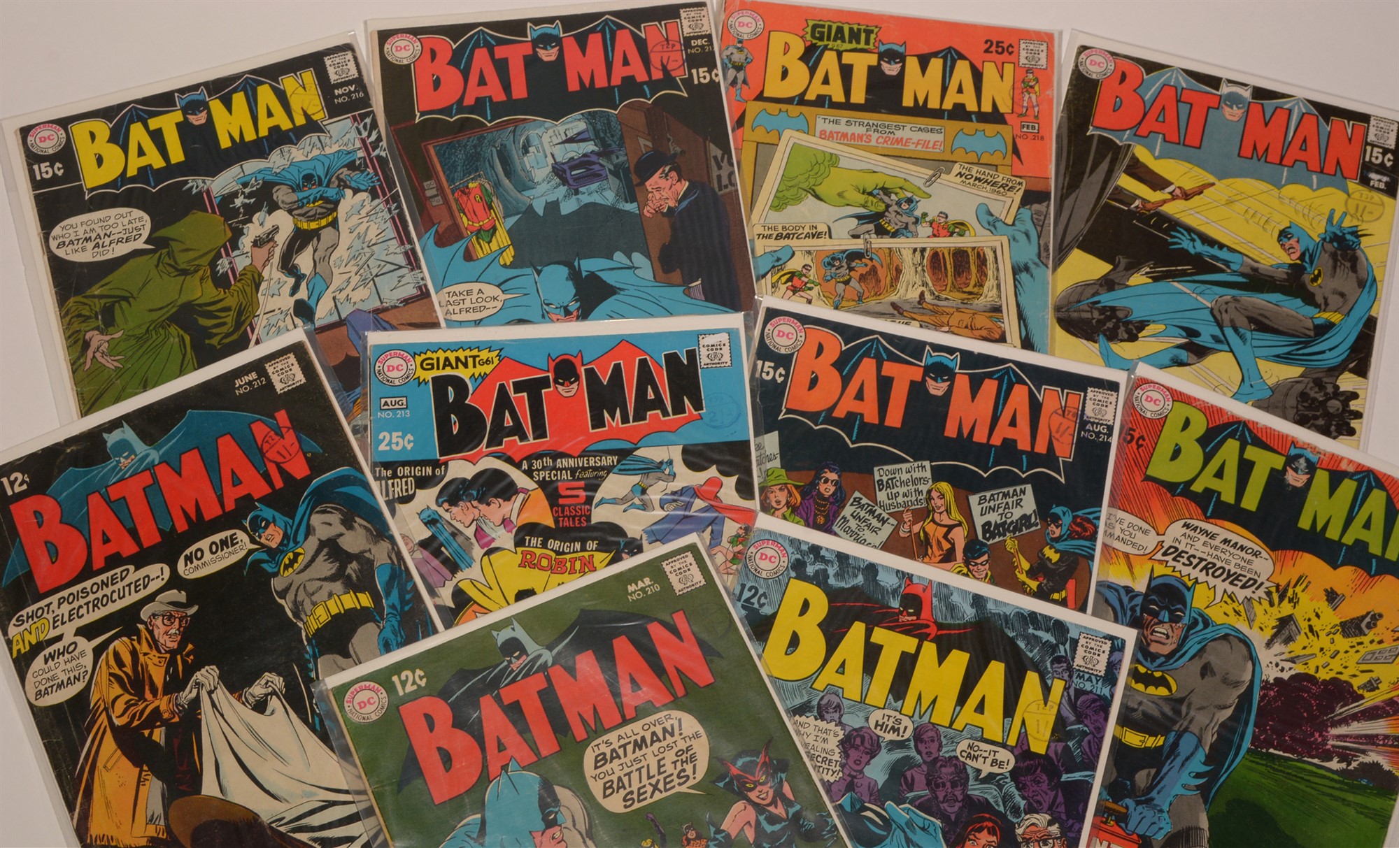 Lot 1518 - Batman No's. 210-219 inclusive