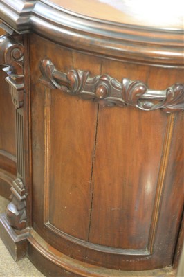 Lot 501 - A large Victorian mahogany serpentine