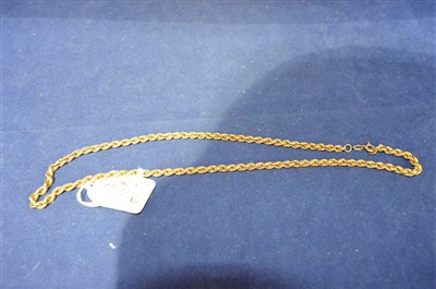 Lot 77 - 9ct yellow gold twist pattern necklace