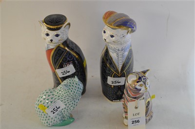Lot 256 - Royal Crown Derby cats