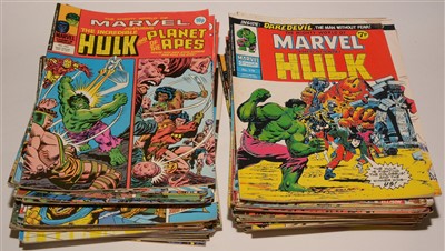Lot 1167 - Mighty World of Marvel featuring The Hulk, sundry issues
