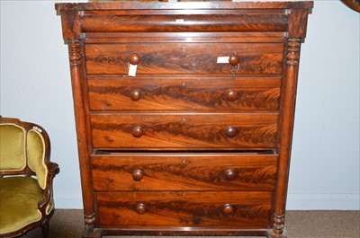 Lot 612 - A Victorian mahogany scotch chest