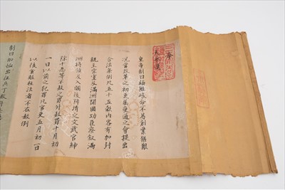 Lot 486 - Two Chinese Imperial edict scrolls