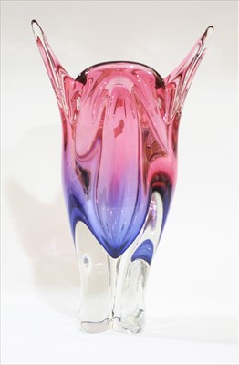 Lot 915 - Czech Cranberry glass vase