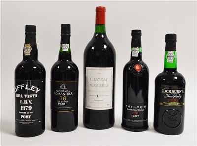 Lot 373 - Four bottles of Port and a magnum of Bordeaux