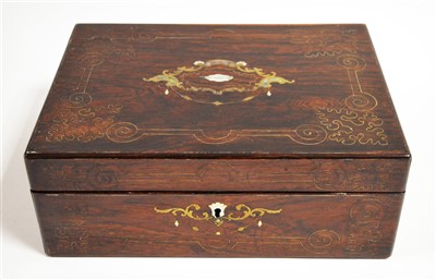 Lot 1085 - Victorian sewing box.