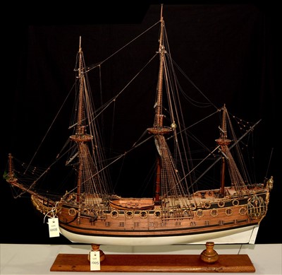 Lot 1005 - Scratch built ship model