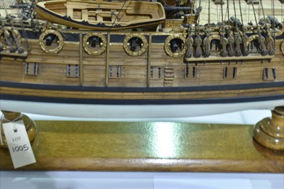 Lot 1005 - Scratch built ship model