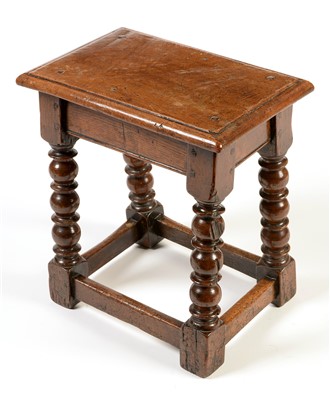 Lot 1170 - Oak joint stool.