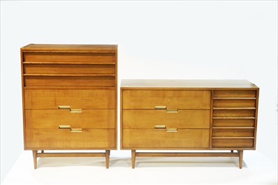 Lot 961 - American of Martinsville: two mid 20th Century teak chests