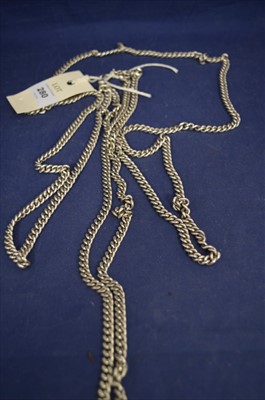 Lot 280 - Two silver watch chains