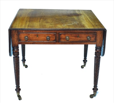 Lot 1172 - A George III Irish mahogany Pembroke table.