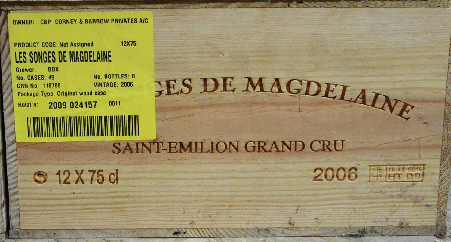 Lot 393 - Twelves bottles of Les Songs de Magdelaine.