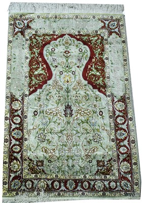 Lot 813 - Silk prayer rug