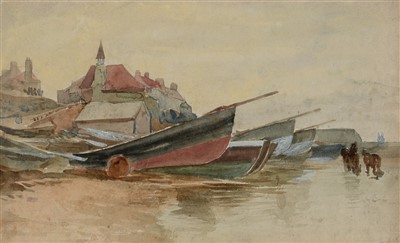 Lot 734 - Attributed to Robert Jobling - watercolour.