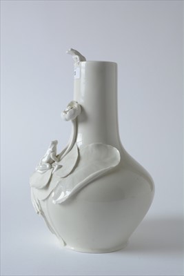 Lot 613 - Royal Copenhagen vase in white.