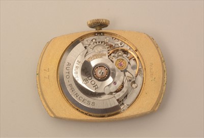 Lot 21 - Tudor Princess Date: a lady's 18ct gold wristwatch