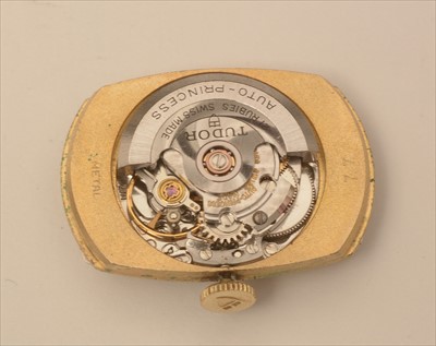 Lot 21 - Tudor Princess Date: a lady's 18ct gold wristwatch