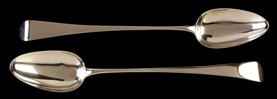 Lot 298 - A pair of silver gravy spoons
