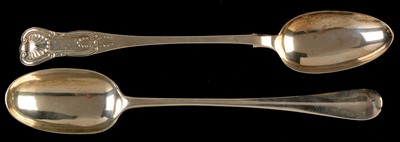 Lot 300 - Two silver gravy spoons