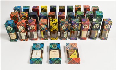 Lot 453 - Tartan themed whisky miniatures