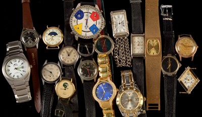 Lot 3 - Five vintage watches; and a selection of fashion/imitation watches.