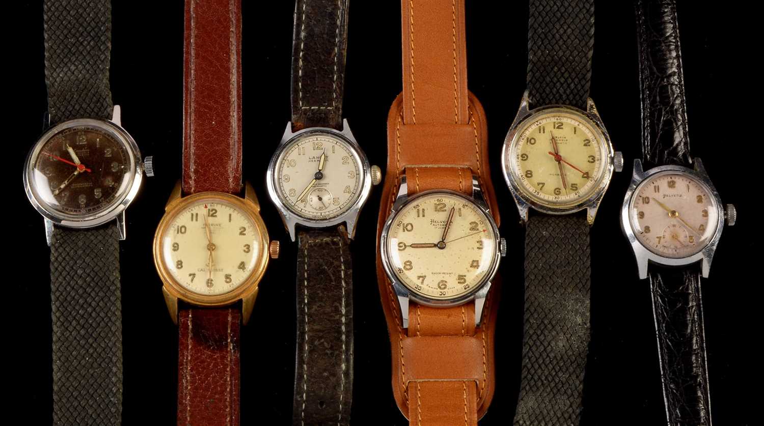 Lot 11 - Six vintage wristwatches.