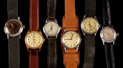 Lot 11 - Six vintage wristwatches.