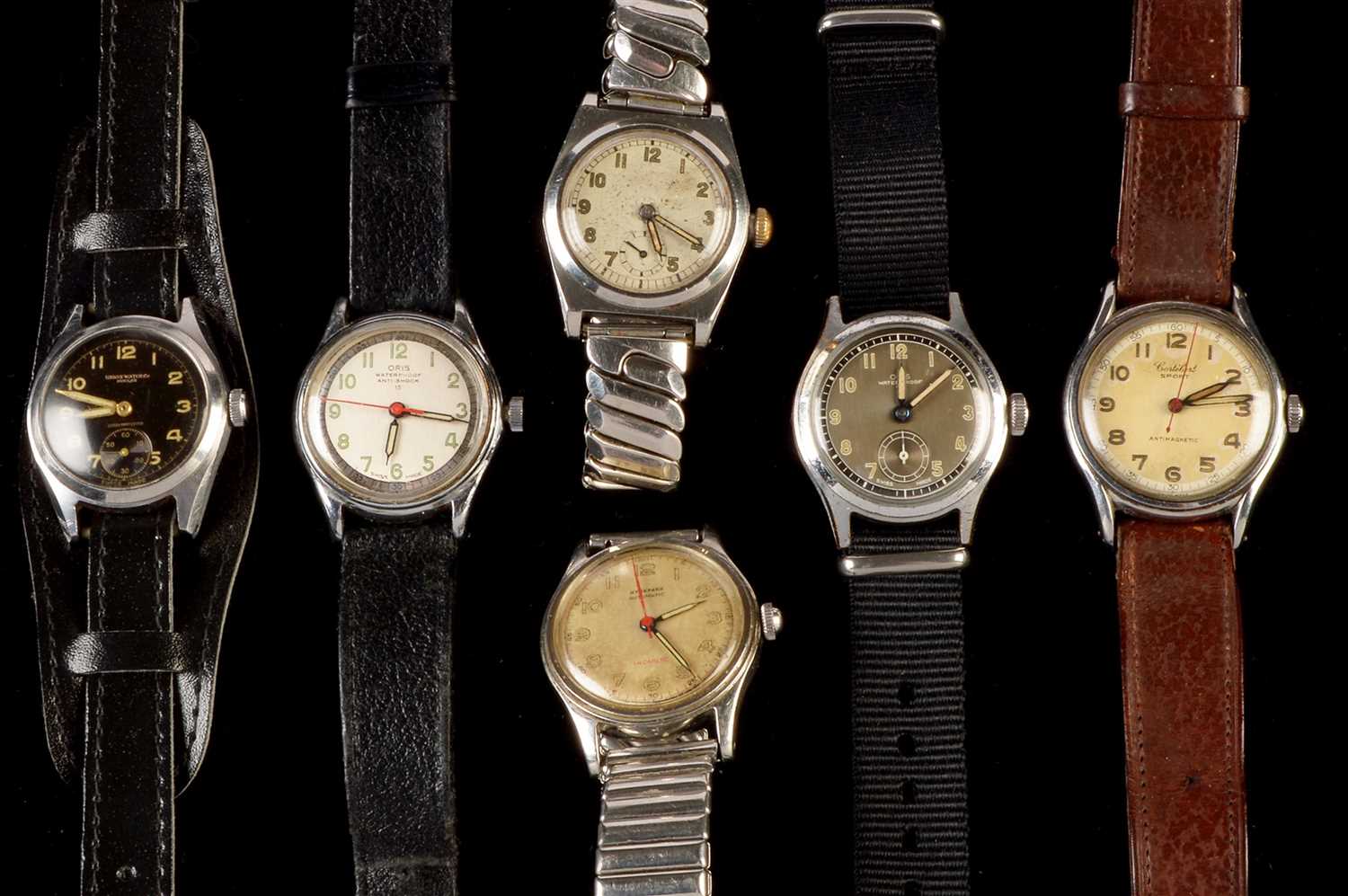 Lot 12 - Six vintage wristwatches.
