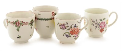 Lot 516 - Four 18th Century English coffee cups.