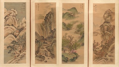 Lot 484 - 5 Chinese scroll paintings